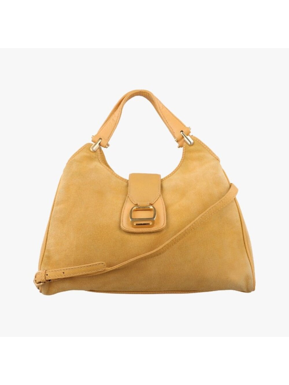 Gucci Stirrup Camel Suede Shoulder